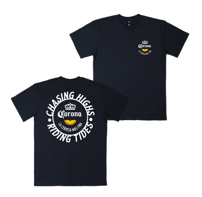 Corona Chasing Highs Tee Navy
