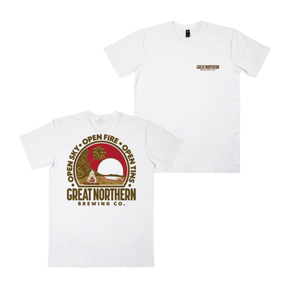 Great Northern Open Sky Open Fire Tee White
