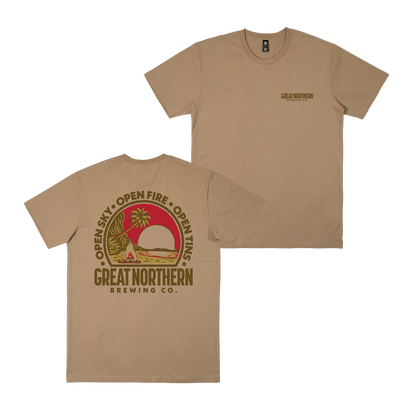 Great Northern Open Sky Open Fire Tee Tan