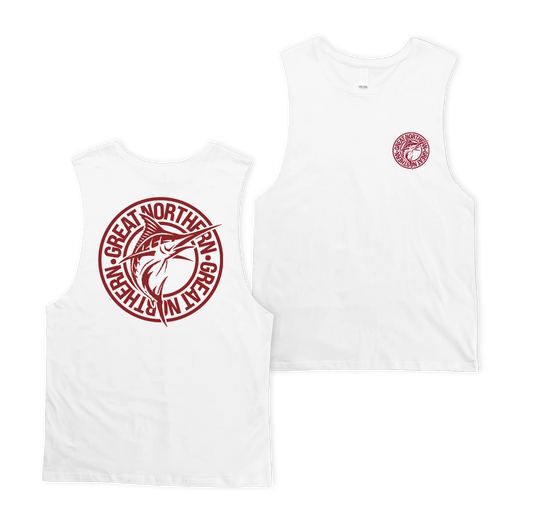 Staple Fish Muscle Tee White