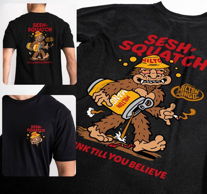 Sesh-Squatch Tee Black