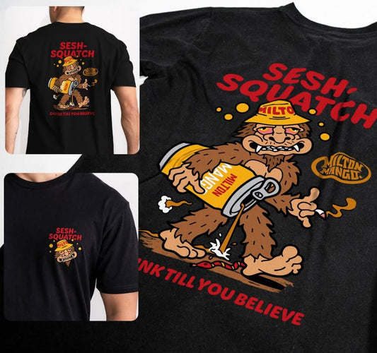Sesh-Squatch Tee Black