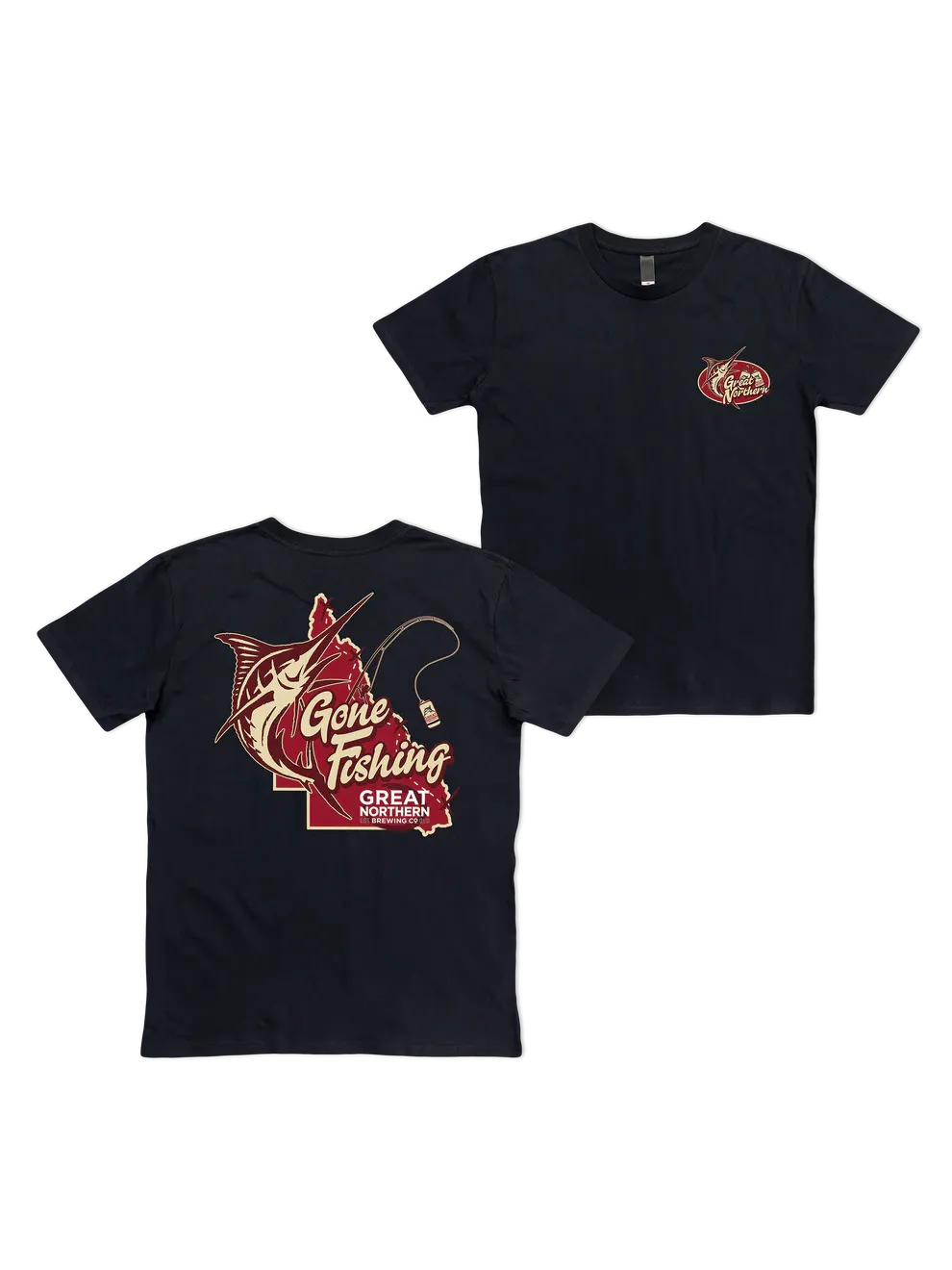 Great Northern Brewing Co Gone Fishing Tee