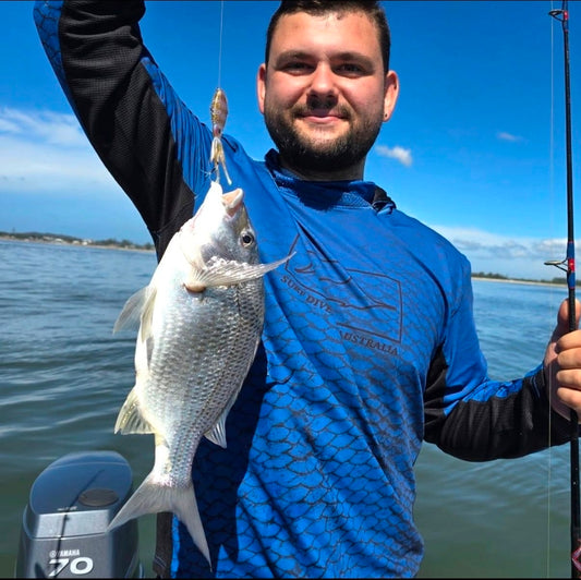 UV Fishing Shirt - UPF50+ Long Sleeve sun protection clothing with gaiter mask and hood