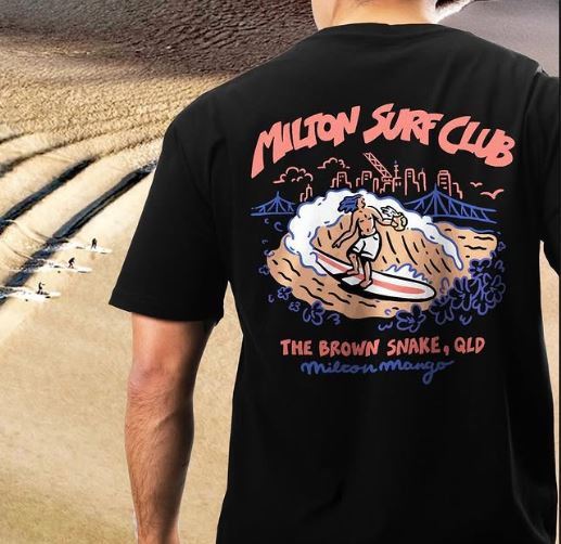 Milton Surf Club Tee Black