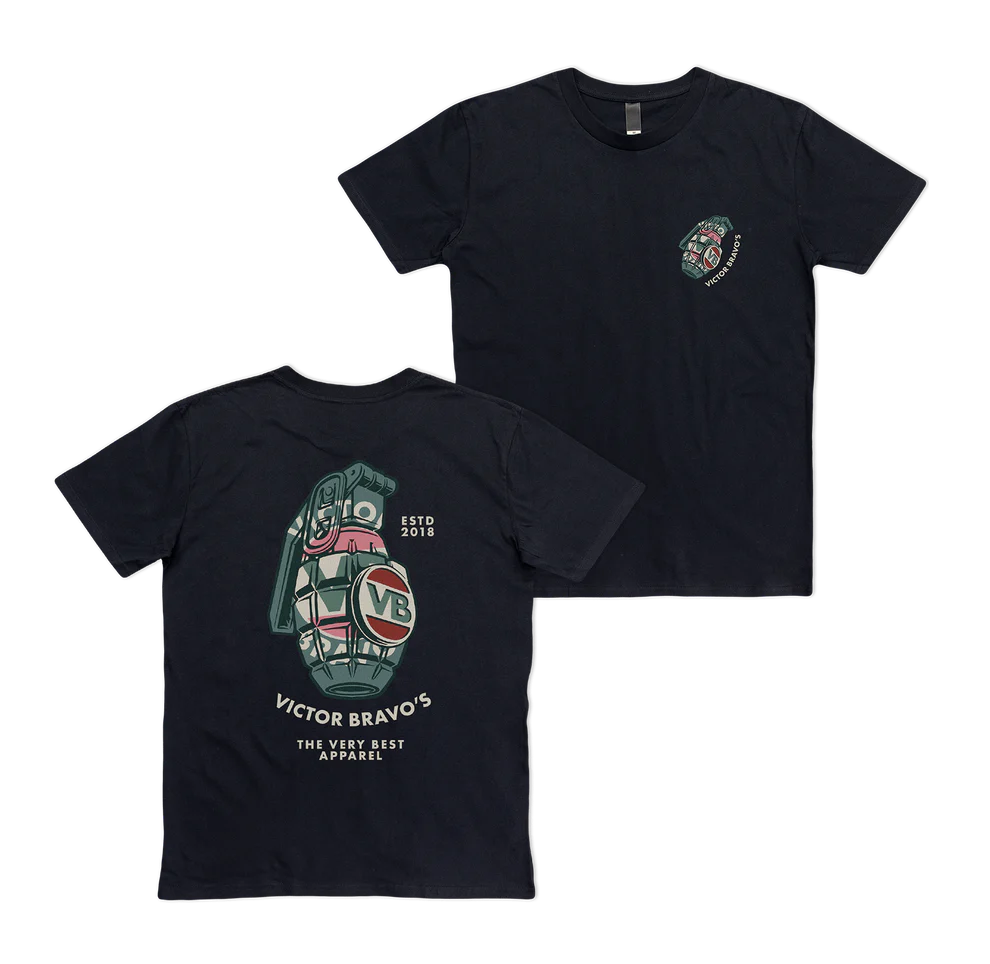 Green Grenade 2.0 Tee Black