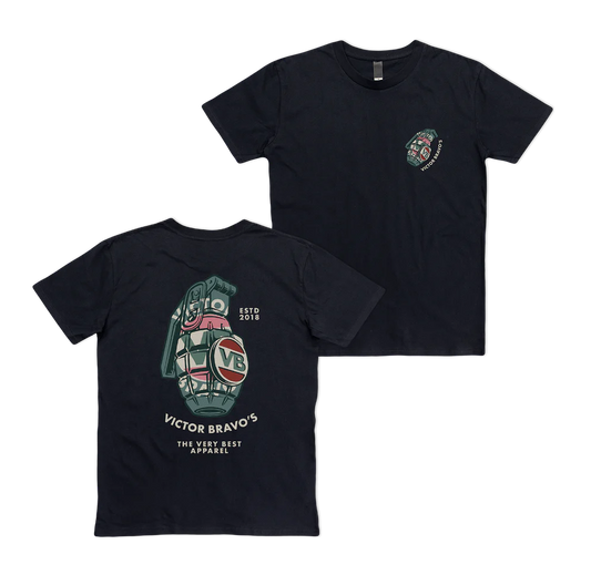 Green Grenade 2.0 Tee Black