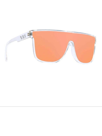 SDF UV400 Polarised Clear Frame Sunglasses